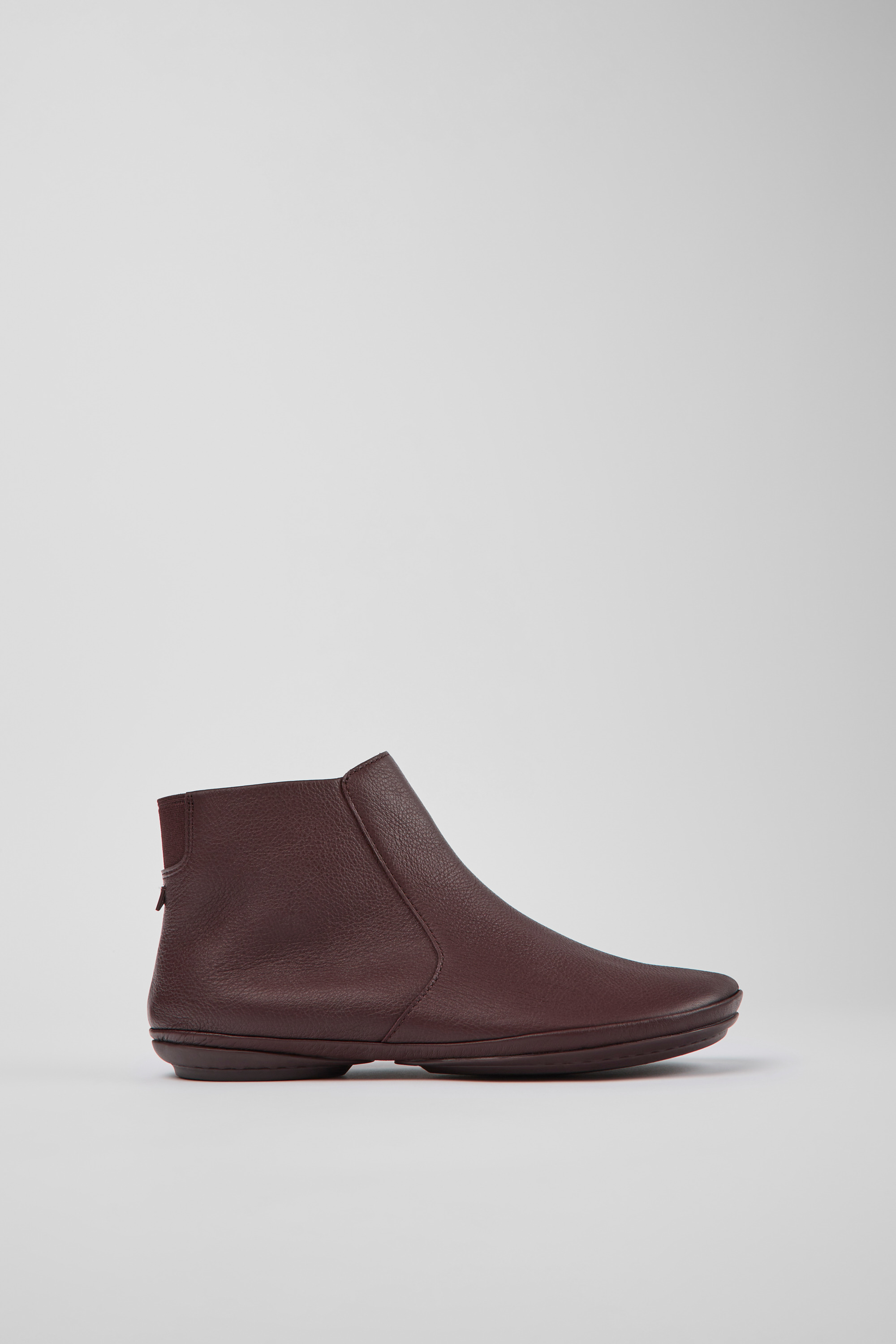Rechts - Burgund Leder Stiefeletten für Damen