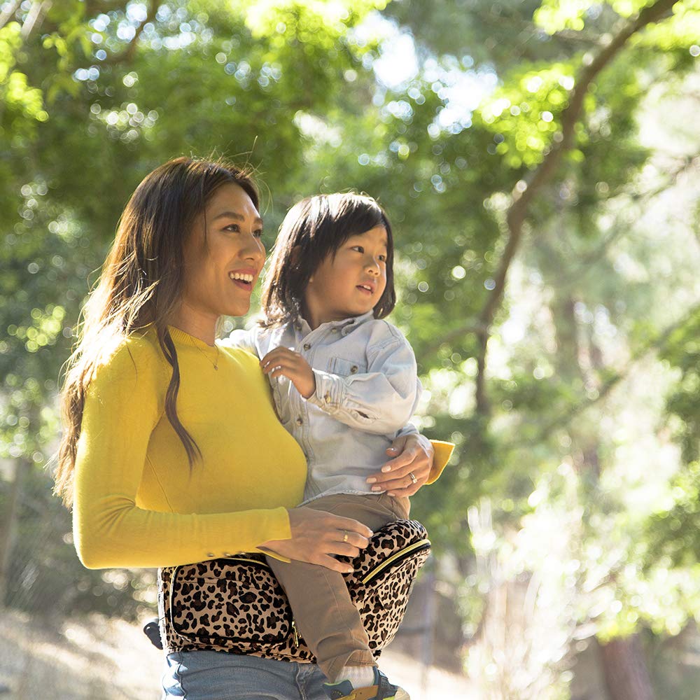 Sicherheitszertifizierte Hüftsitz-Babytrage – Gewinner des Mom’s Choice Award, ergonomische Trage und Verlängerungen für Neugeborene und Kleinkinder (Trage, grau)