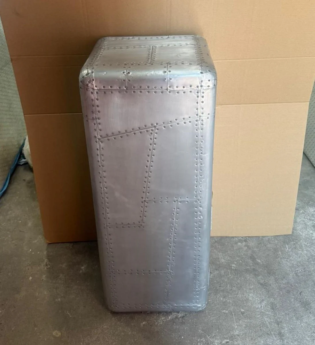 Aluminum chest of drawers with 6 drawers H. 100 cm - aluminum furniture