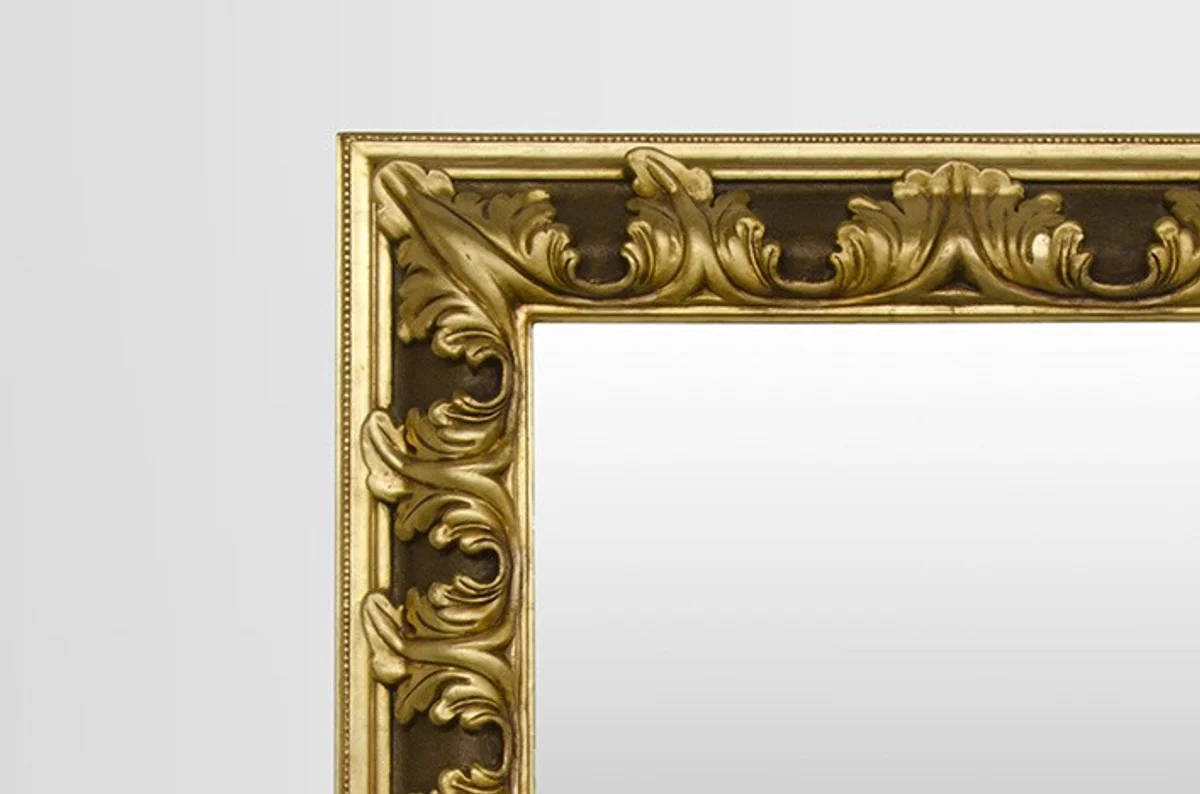 Pompous baroque mirror rectangular gold 157 x 124 cm