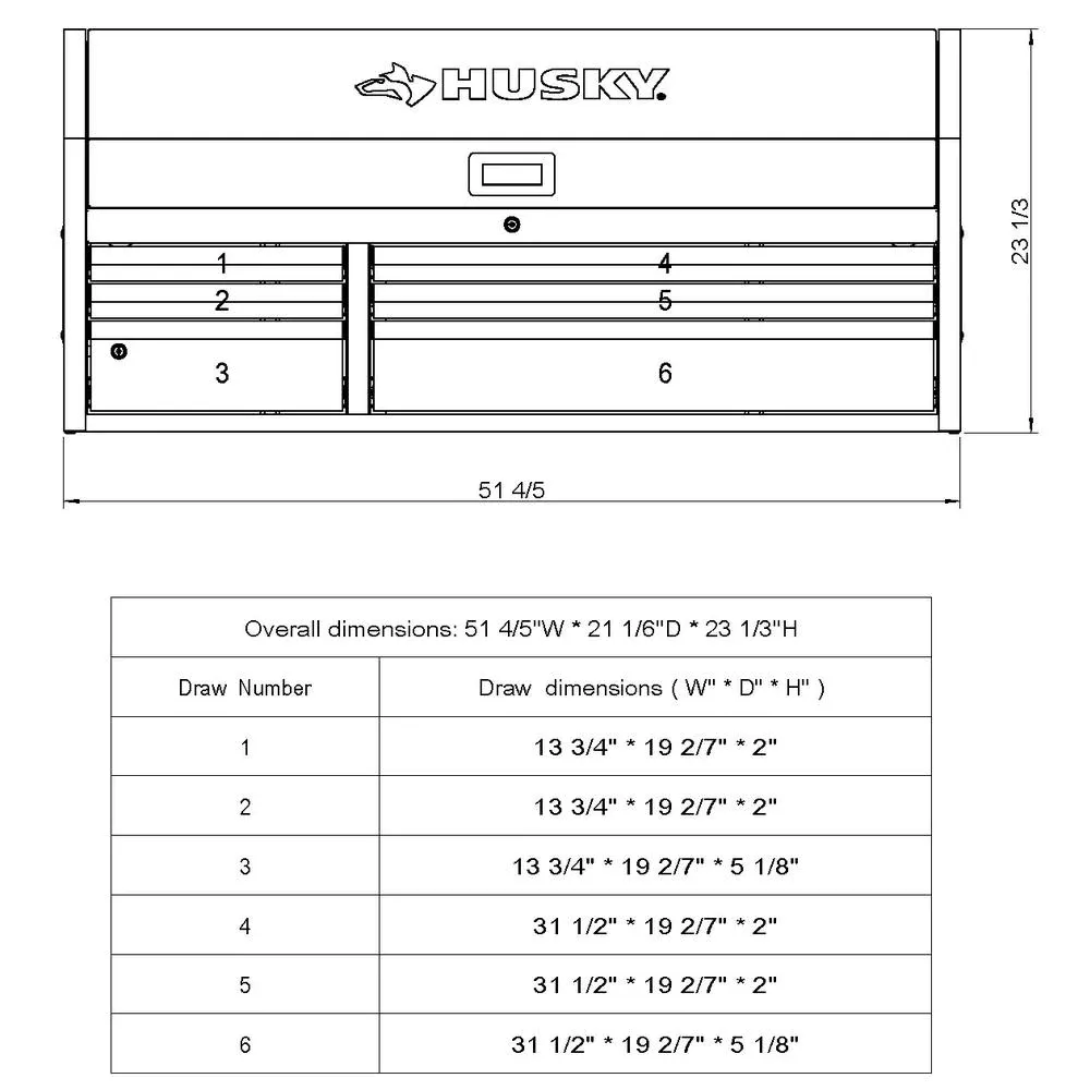 Glaubst du, du hast 52. W 6-DRAWER, DEEP TOOL CHEST IN MATTE BLACK