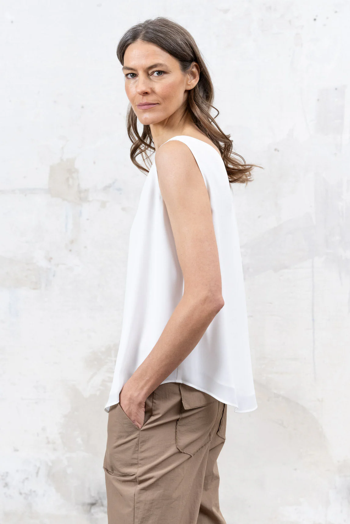 Rivera-Spanien Top Brest blanco