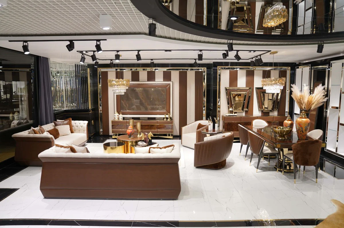 Luxury Chesterfield Sofa Natural Colors / Brown / Gray - Living Room Sofa - Hotel Sofa - Living Room Furniture - Hotel Furniture - Chesterfield Furniture - Luxury Furniture - Luxury Furnishings