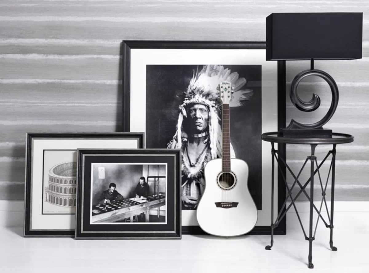 Luxury Art Deco designer side table anthracite 42 x H. 55 cm - luxury table