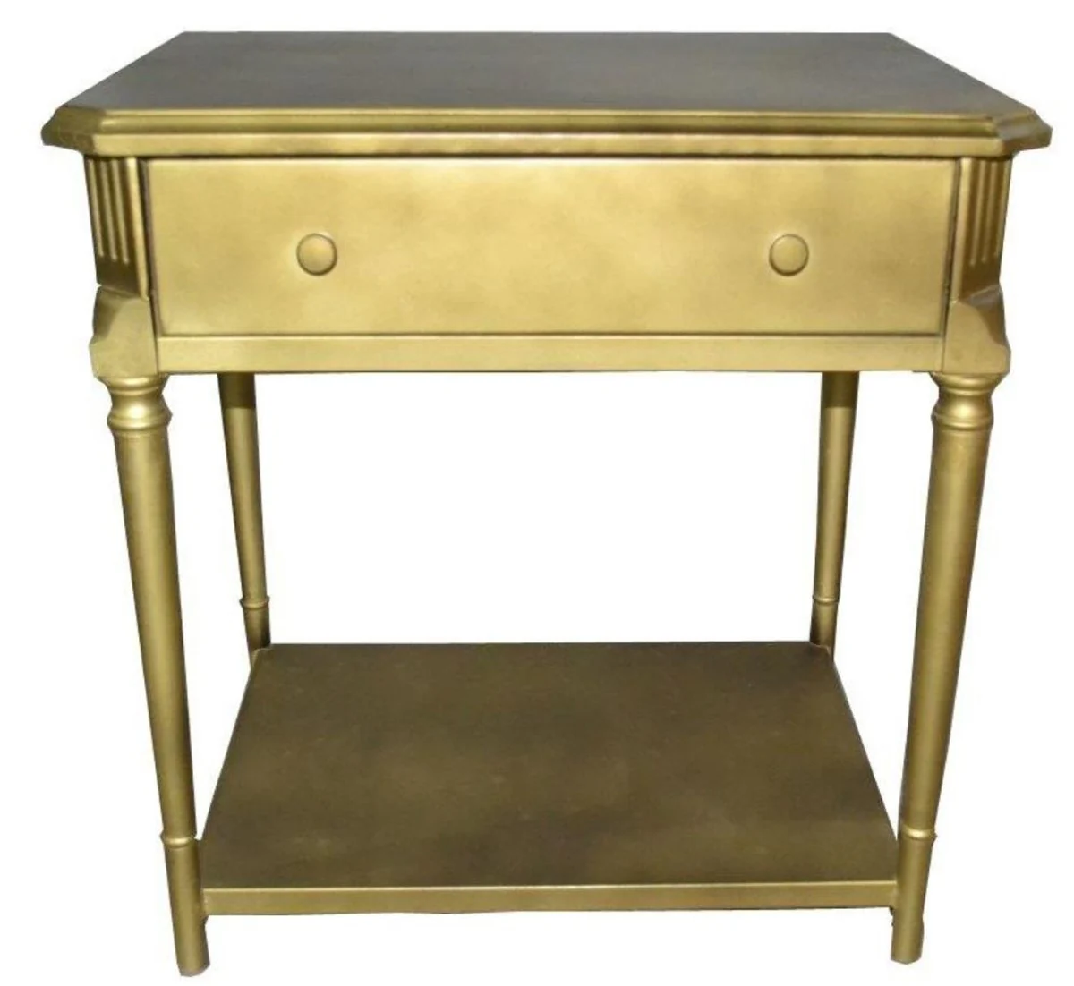 Luxury Art Deco bedside table with drawer gold - antique style side table - bedside table - nightstand