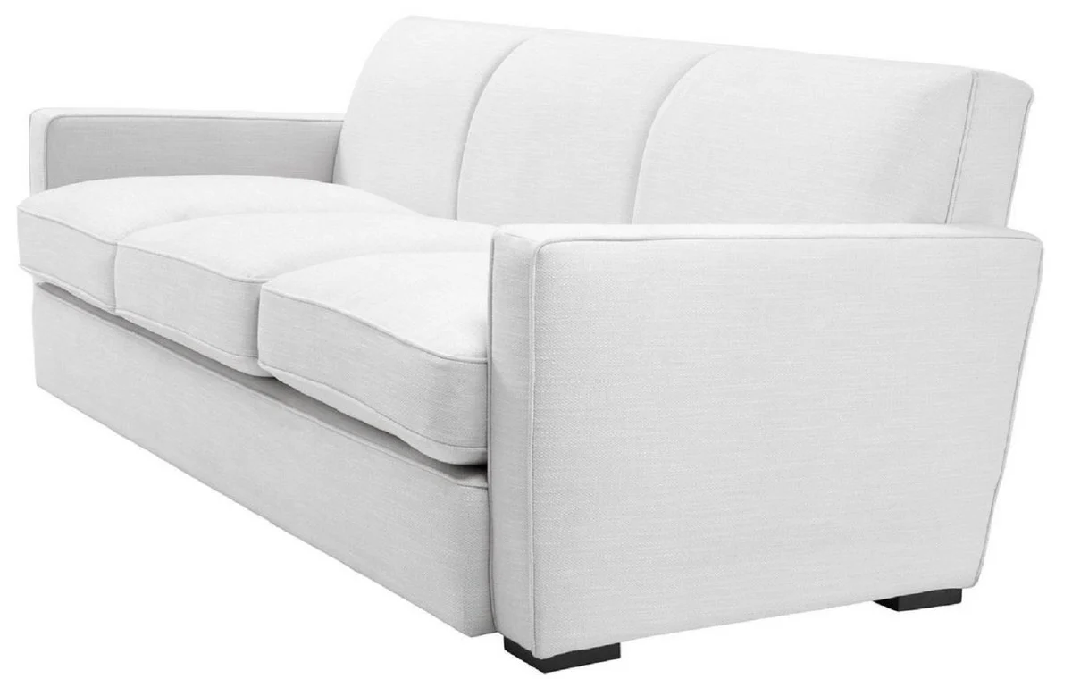 Luxury living room sofa white / black 229 x 94 x H. 82 cm - Luxury living room furniture