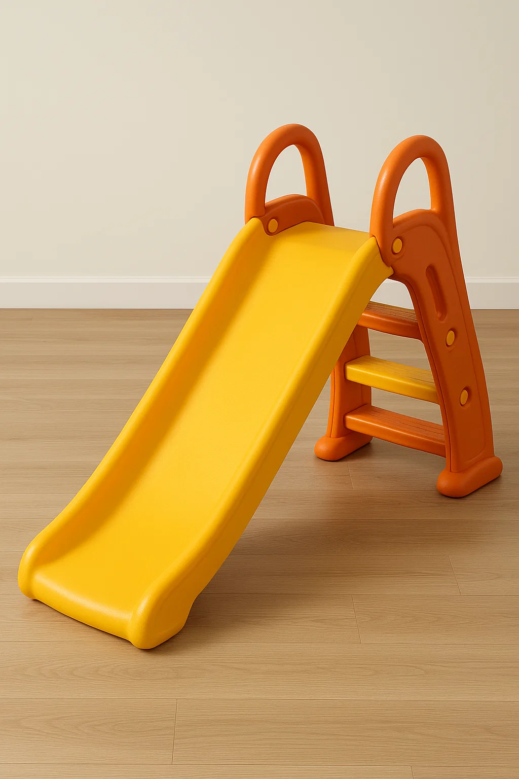 2-in-1-Rutsche – mit Rutsche und Leiter – Kunststoff – gelb und orange HeDKnrAK68ry