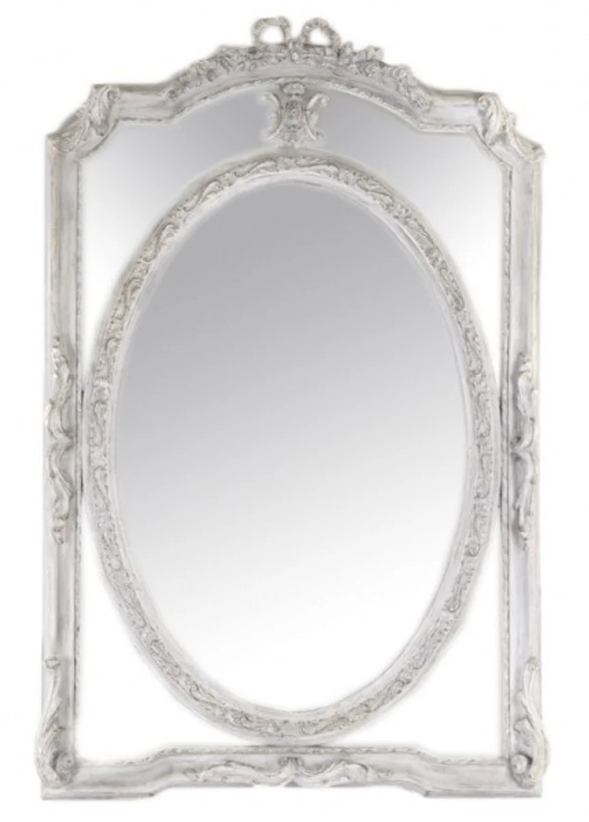 Baroque wall mirror antique silver - Italian antique style - 120 x 80 cm - noble and magnificent