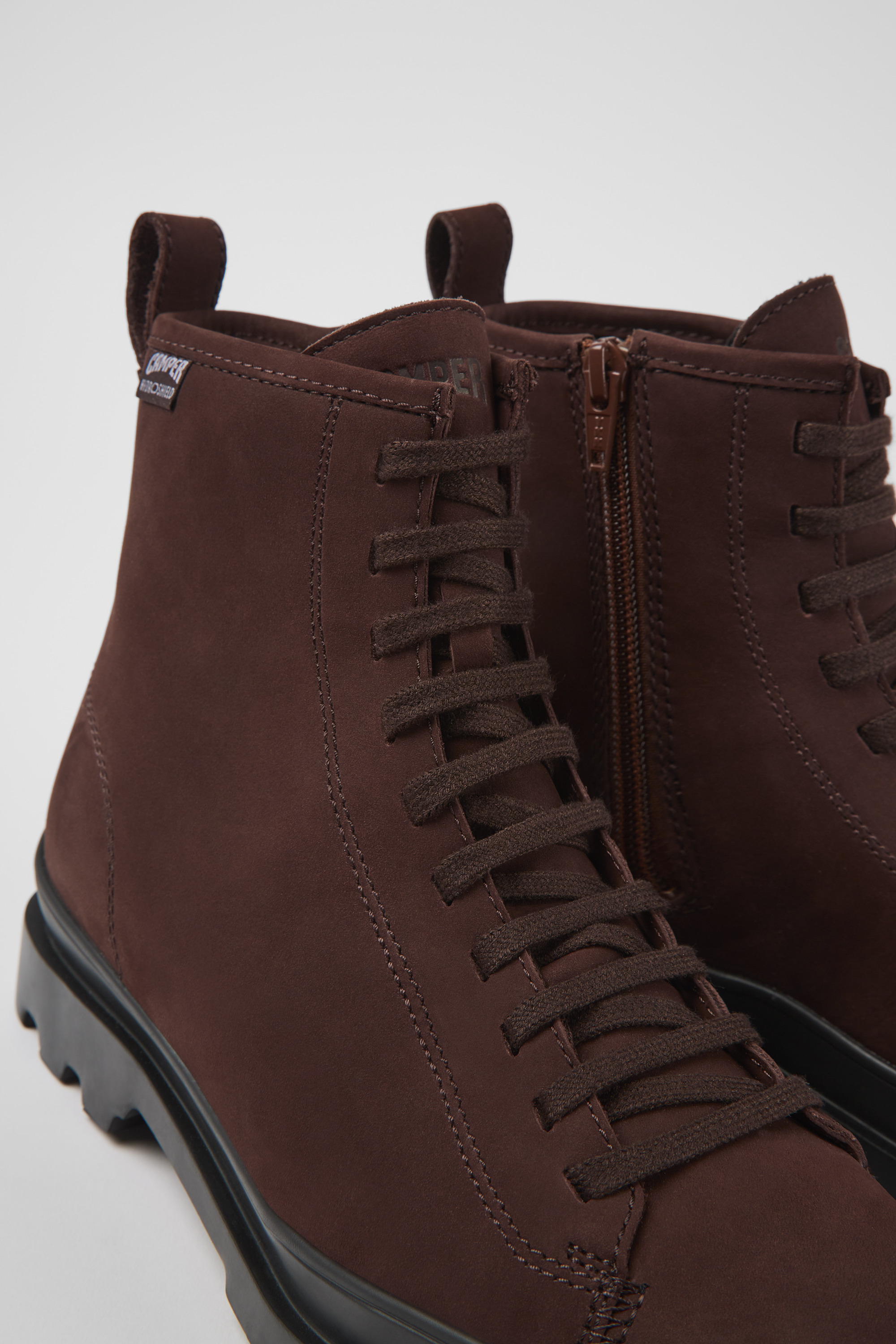 Brutus HYDROSHIELD - Burgund Leder Spitzenstiefel für Damen