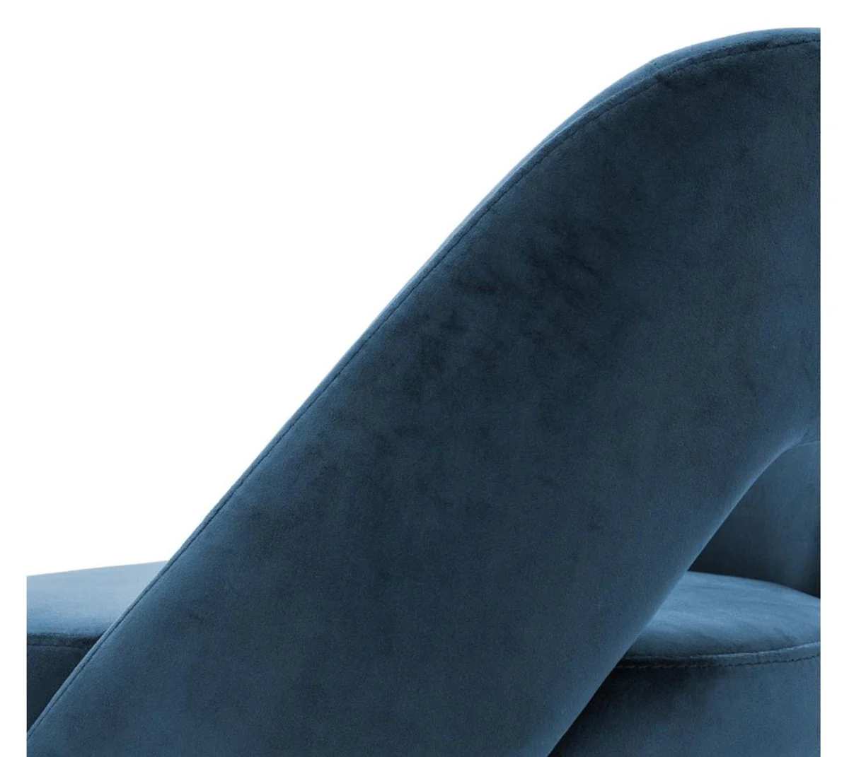 Luxury bar chair blue / black 50 x 50 x H. 90 cm - luxury bar stool with backrest