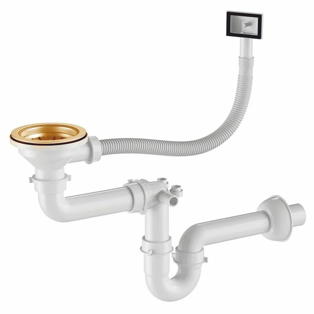 Luxury stainless steel sink gold 60 x 50 x H. 21 cm - Kitchen accessories