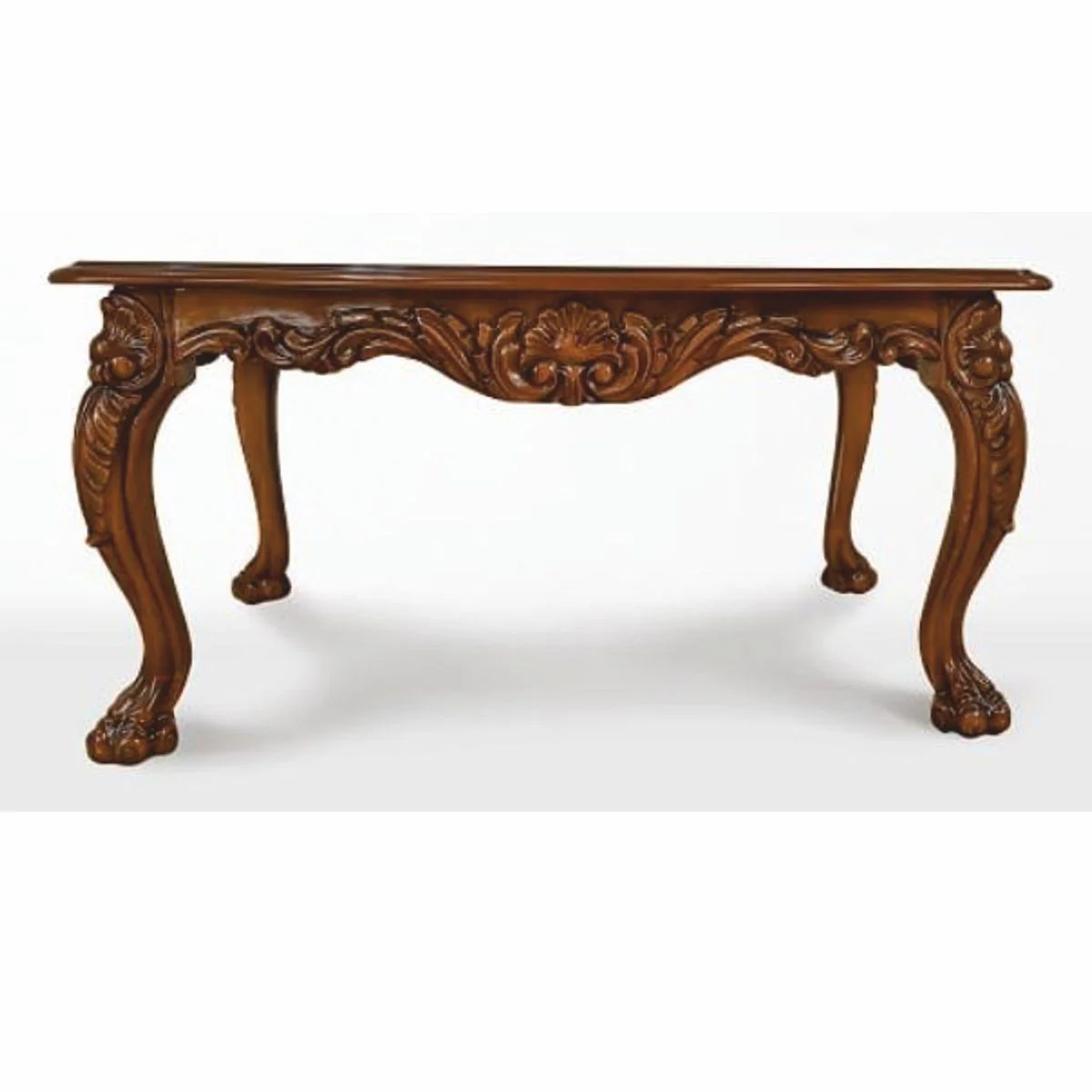 Luxury baroque coffee table dark brown 120 cm - baroque style living room furniture