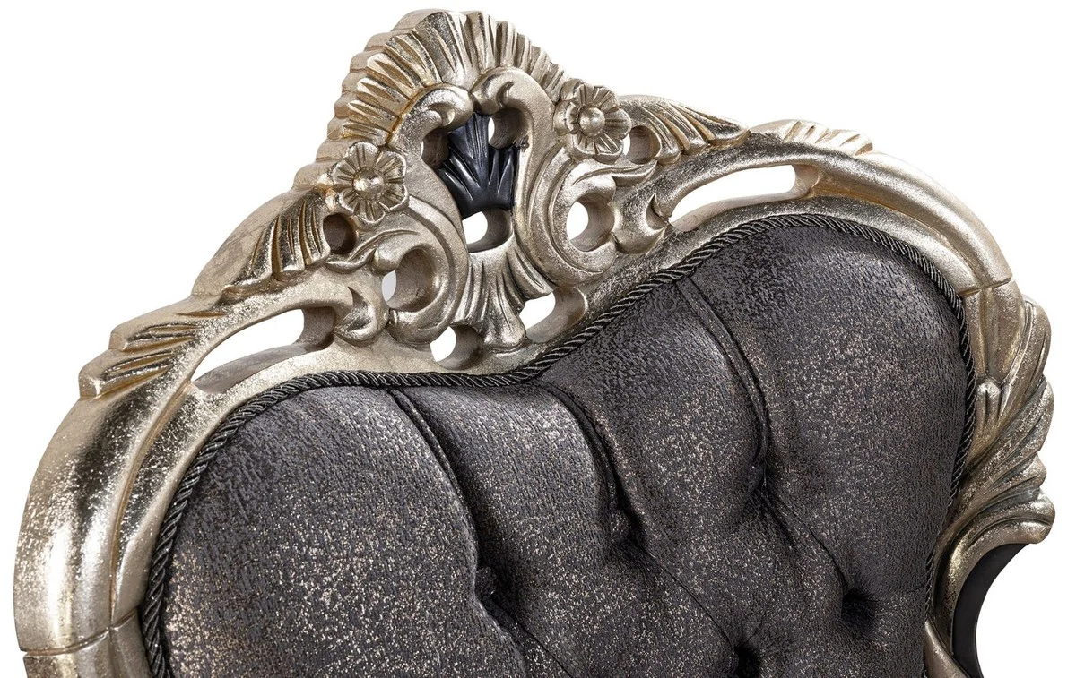 Luxury Baroque Dining Room Chair Set of 6 Purple / Antique Gold / Black - Handcrafted Baroque Style Kitchen Chairs - Luxury Baroque Style Dining Room Furniture - Baroque Dining Room Furniture