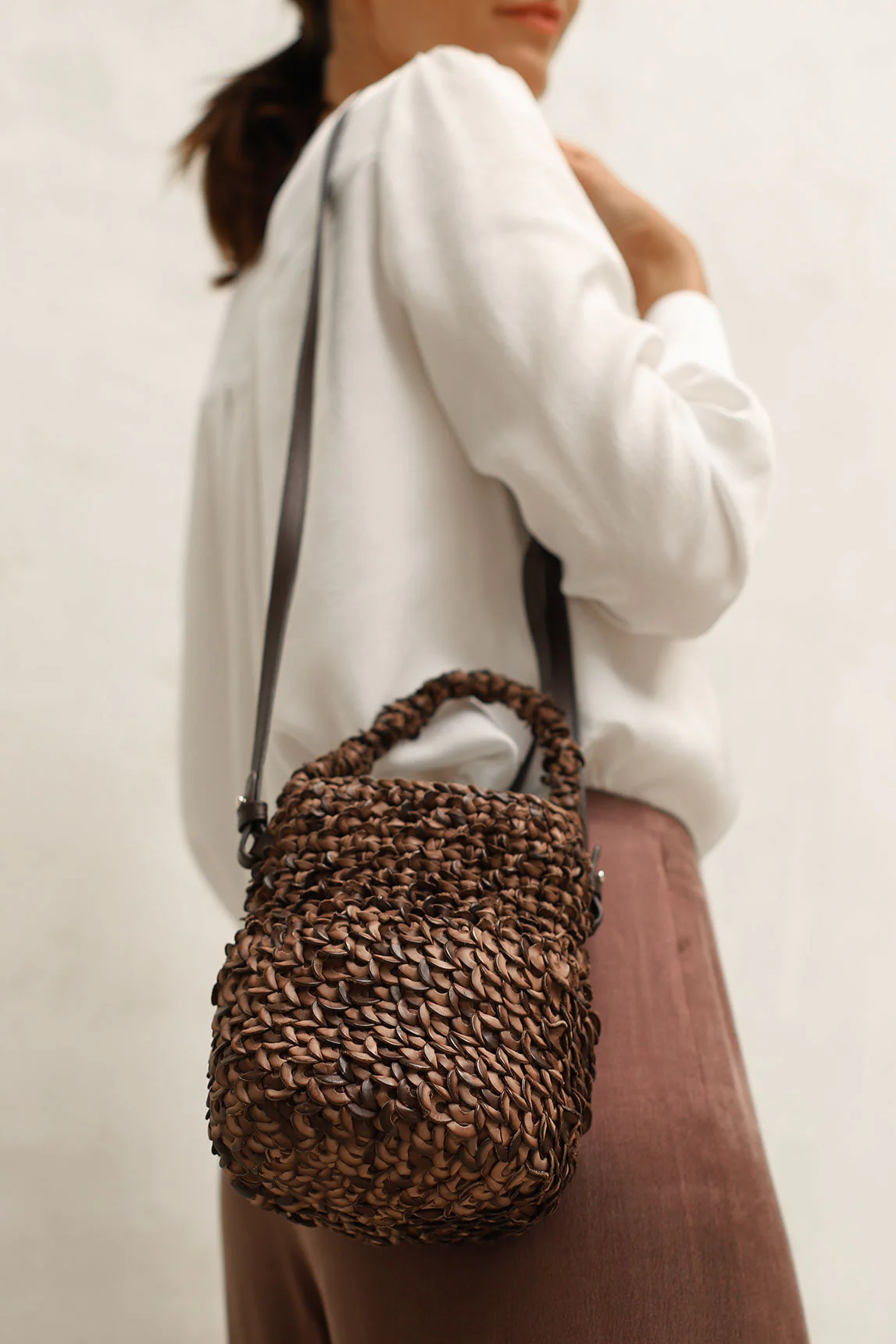 Rivera-Spanien Braune Cotta-Tasche