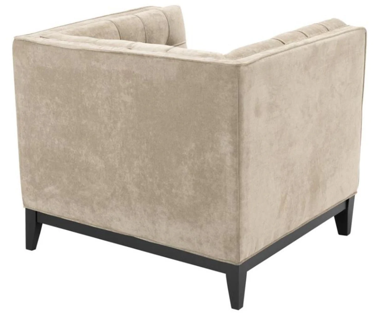 Luxus Sessel Greige 94 x 82 x H. 77 cm - Hotel Kollektion
