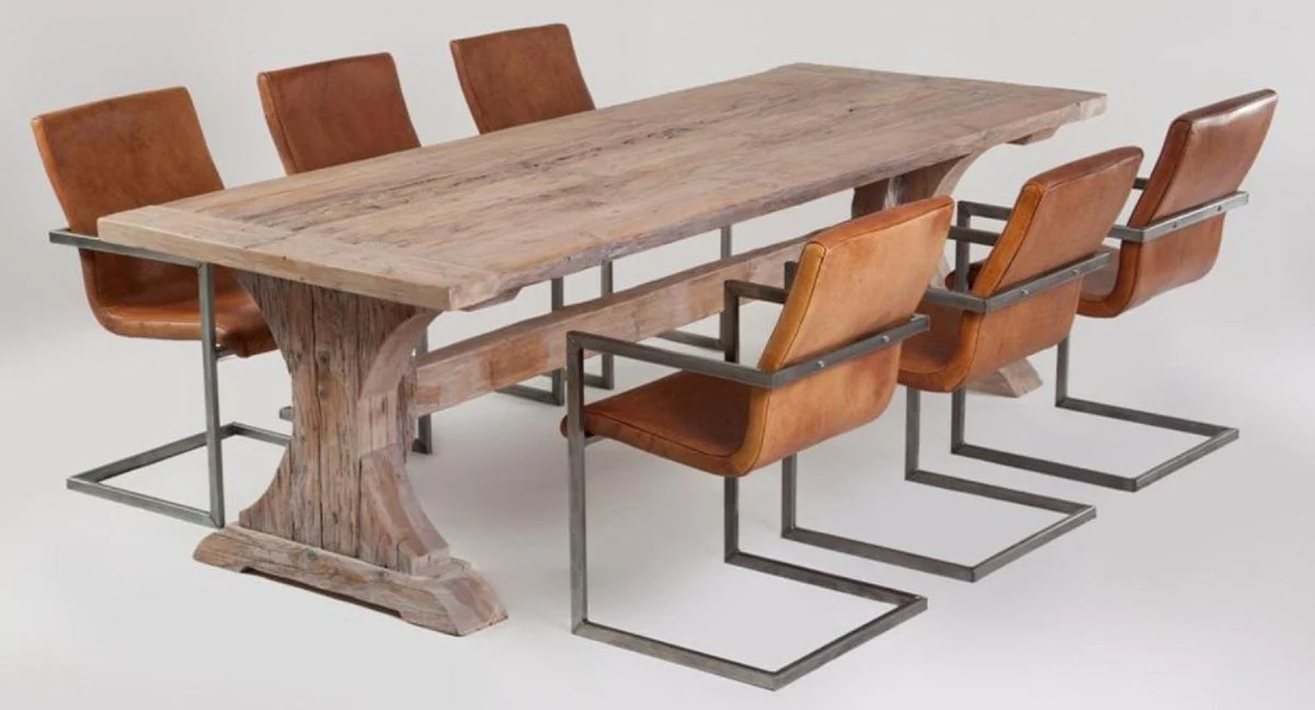 Country Style Dining Table Natural Colors - Various Sizes - Rustic Rectangular Solid Wood Dining Room Table - Rustic Dining Room Furniture - Country Style Dining Room Furniture