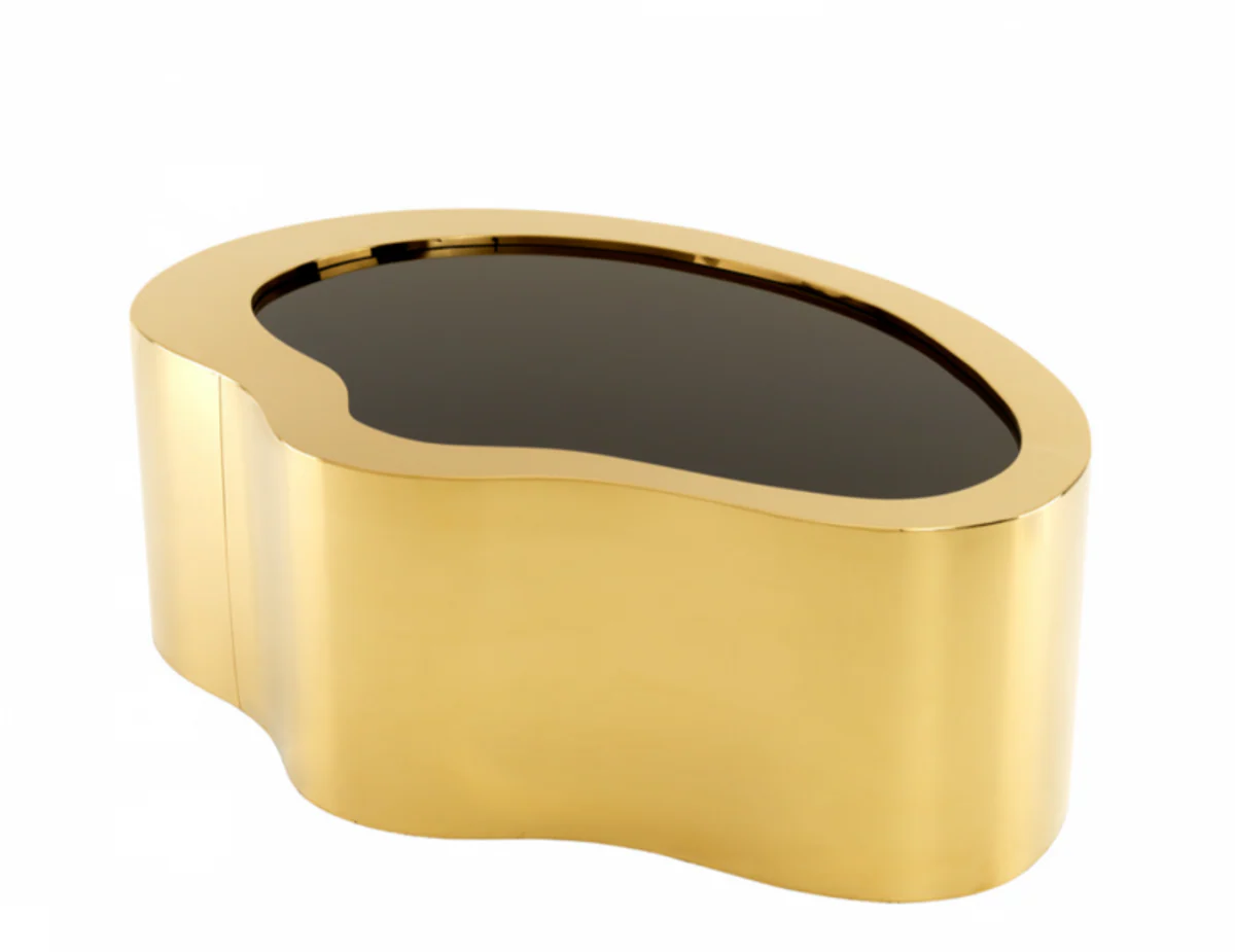 Art Deco luxury coffee table gold 110 x 76 x H. 38 cm - living room salon table - Limited Edition