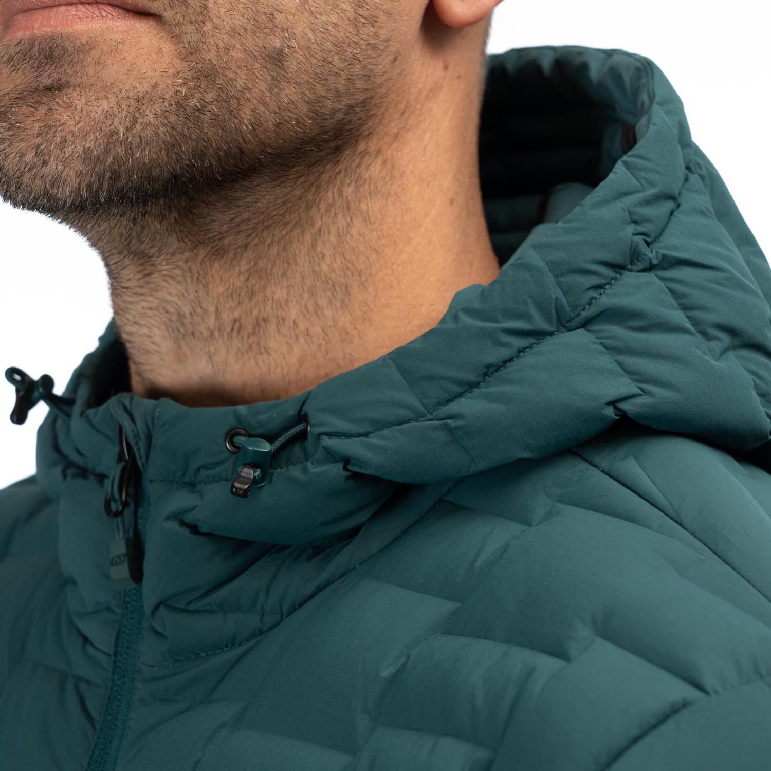 Boulder stretch down jacket with hood