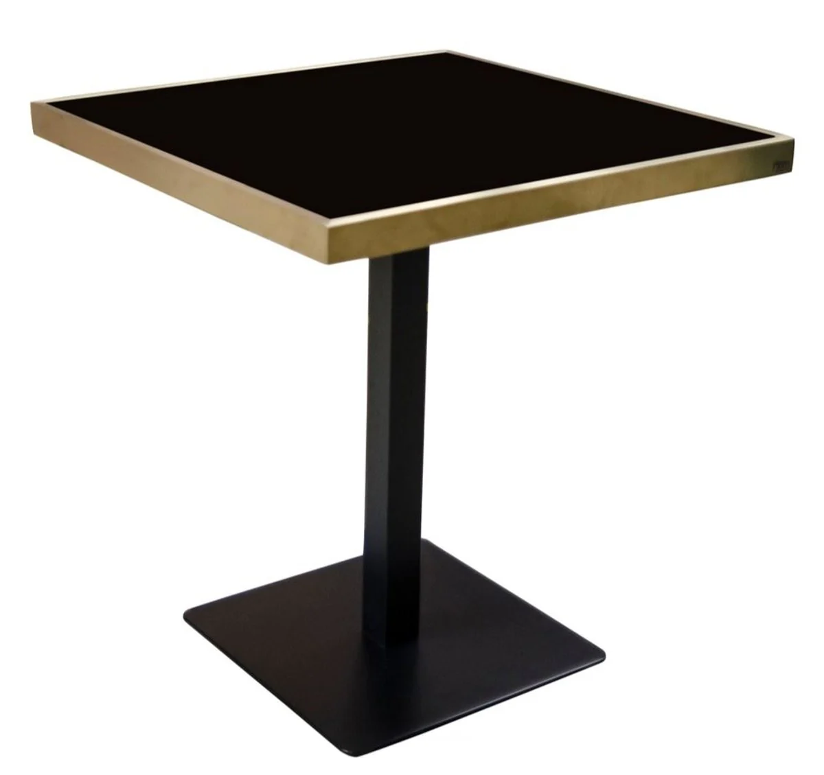 Luxury dining table black / gold 70 x 70 x H. 76 cm - Dining room furniture