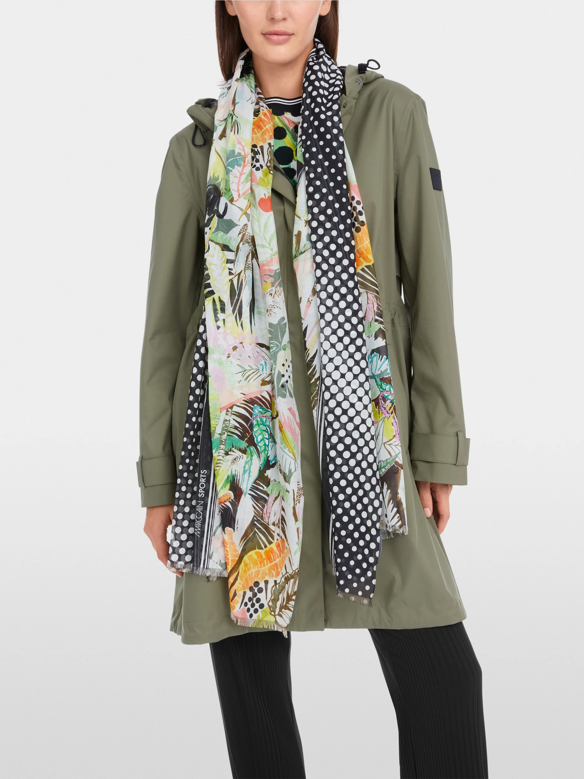 Marc-Cain Luftiger Schal mit gemischten Mustern