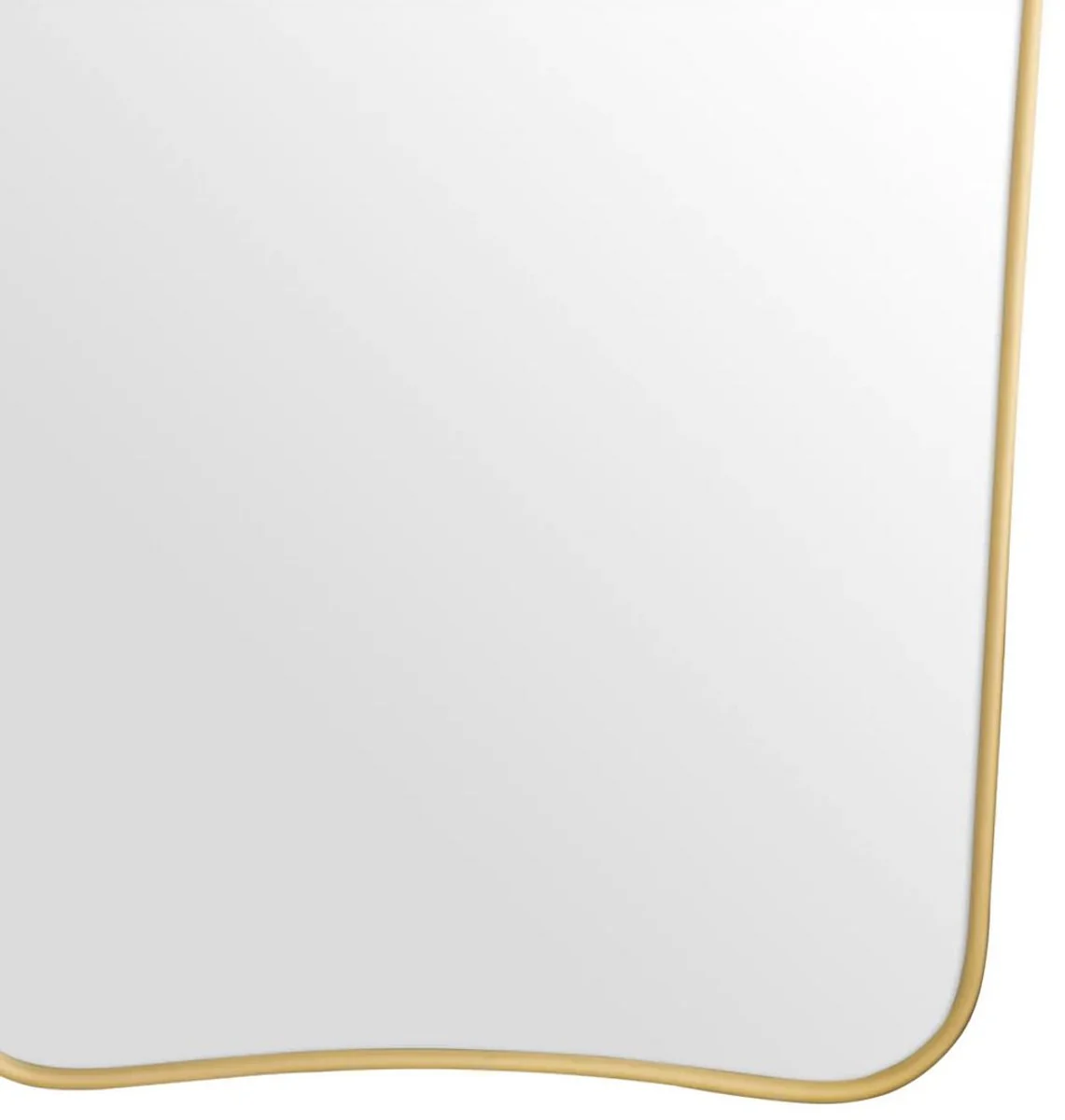 Luxus Wandspiegel Messing 67,5 x 3,5 x H. 159 cm - Rechteckiger Spiegel - Wohnzimmer Spiegel - Schlafzimmer Spiegel - Garderoben Spiegel - Luxus Möbel - Luxus Interior