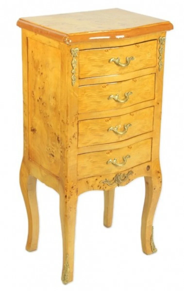 Baroque chest of drawers bird's eye maple with 4 drawers - handmade from solid wood