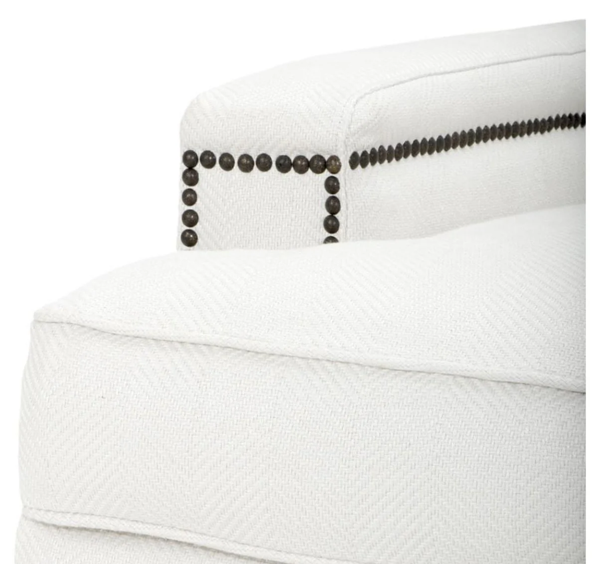 Luxury designer armchair white 90 x 102 x H. 90 cm - living room furniture