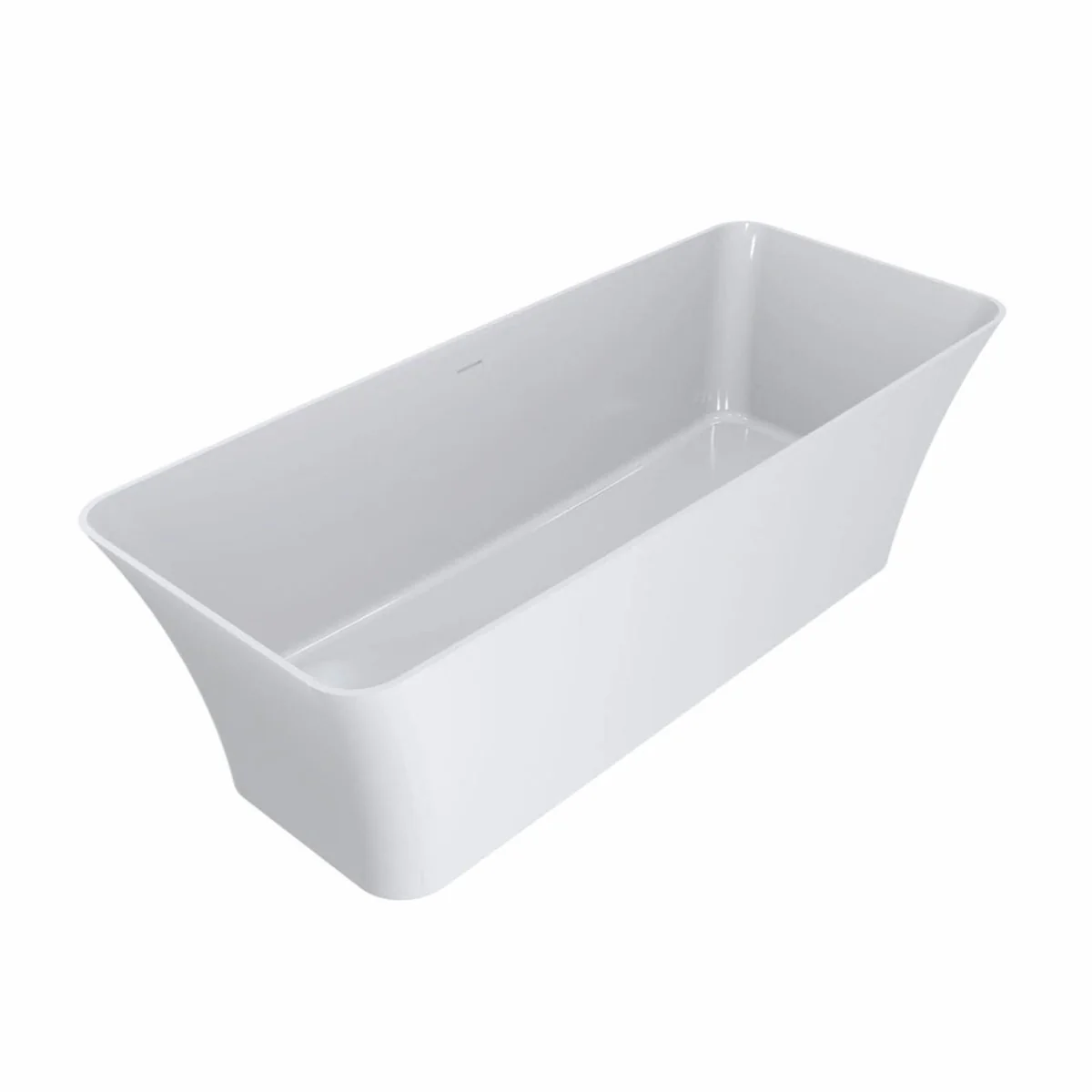 Freestanding luxury bathtub high gloss white 180 cm - bathroom furniture