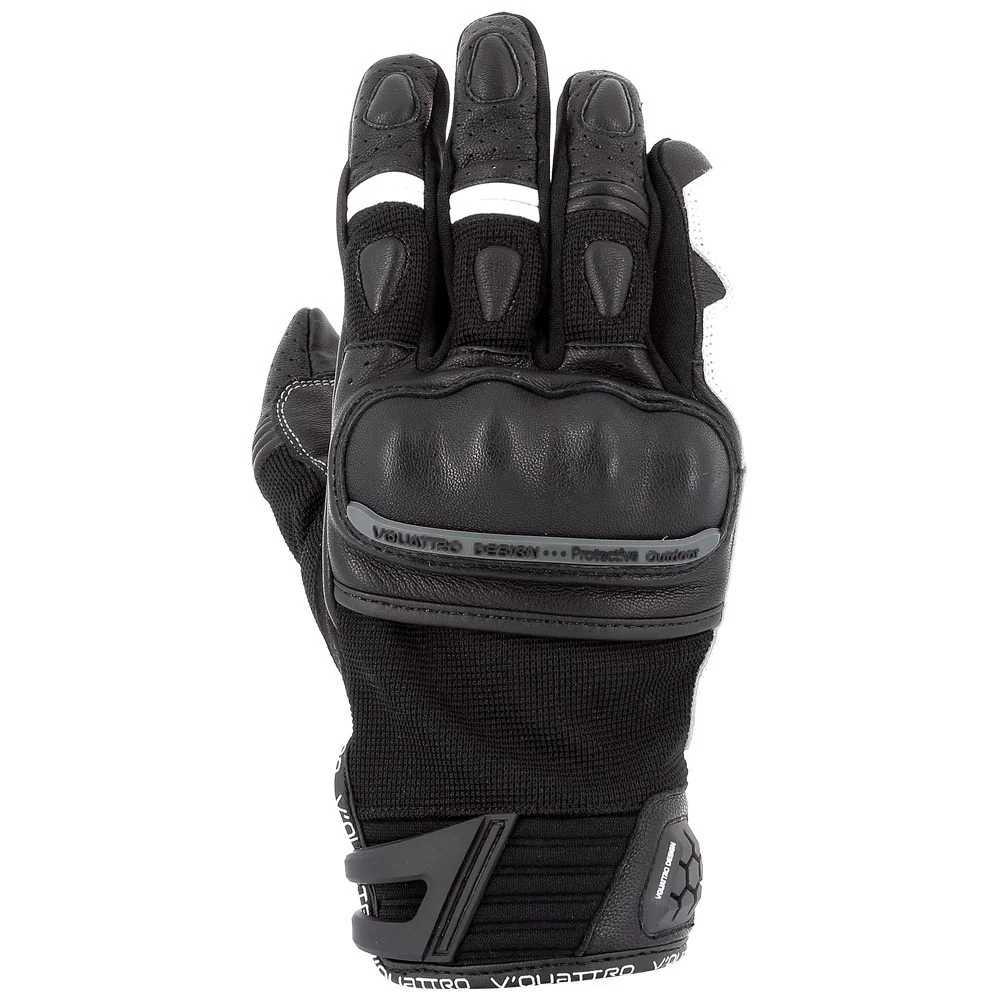 VQUATTRO ROAD STAR SUMMER GLOVES - BLACK / WHITE