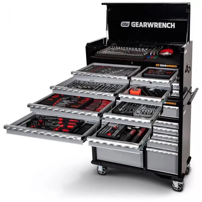 GEARWRENCH 277 PC COMBINATION TOOL KIT MIT CHEST & ROLLER CABINET