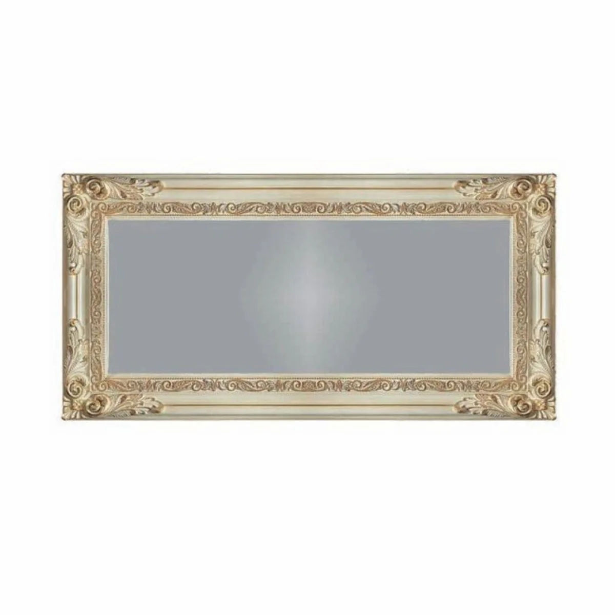 Luxury baroque mirror ivory / gold 190 cm - Made in Italy