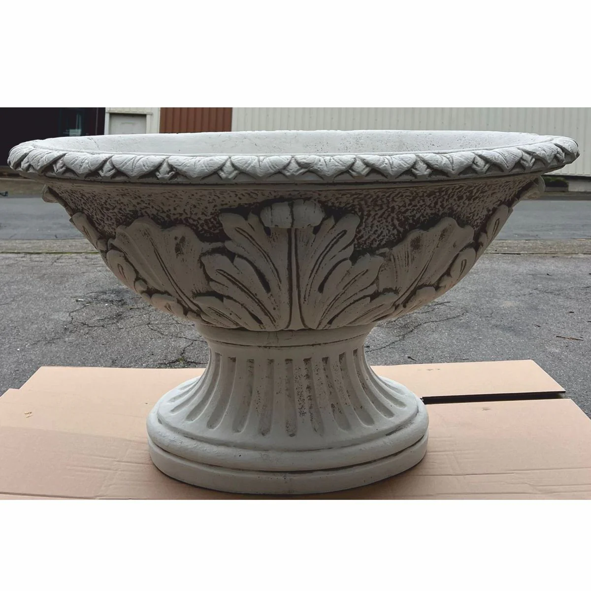 Luxus Barock Blumentopf Grau Ø 100 x H. 60 cm - Made in Italy