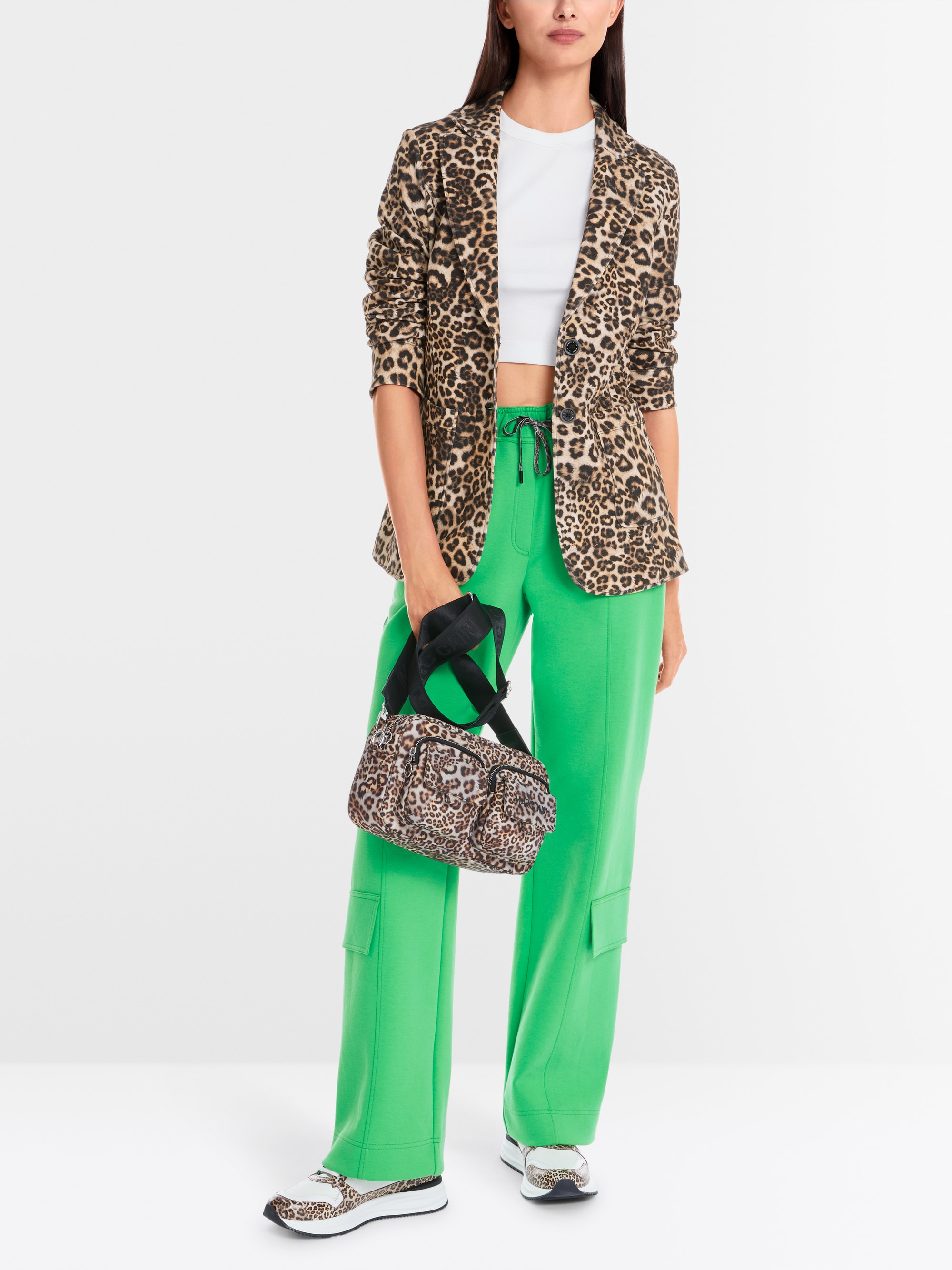 Marc-Cain Jersey-Blazer mit Leopardenmuster