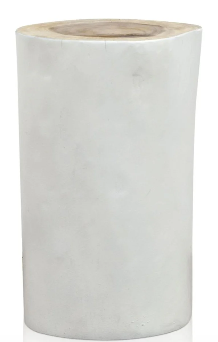 Living room stool / side table white Ø 27 x H. 45 cm - luxury furniture