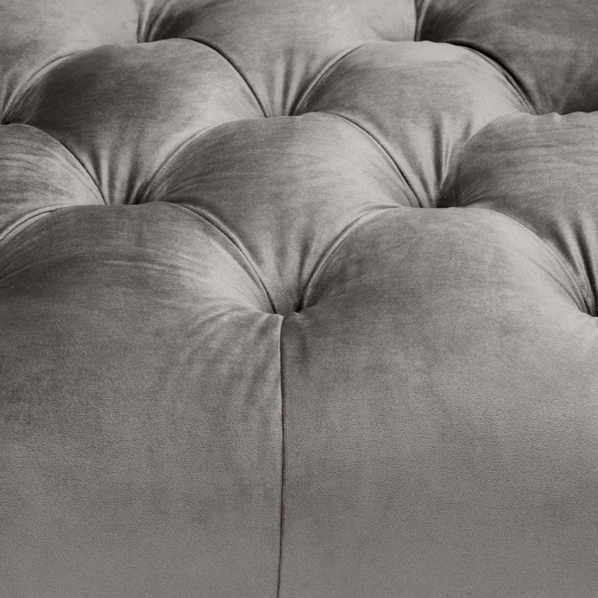 Luxury living room armchair gray / black / brass 93 x 85 x H. 79 cm - Chesterfield Furniture