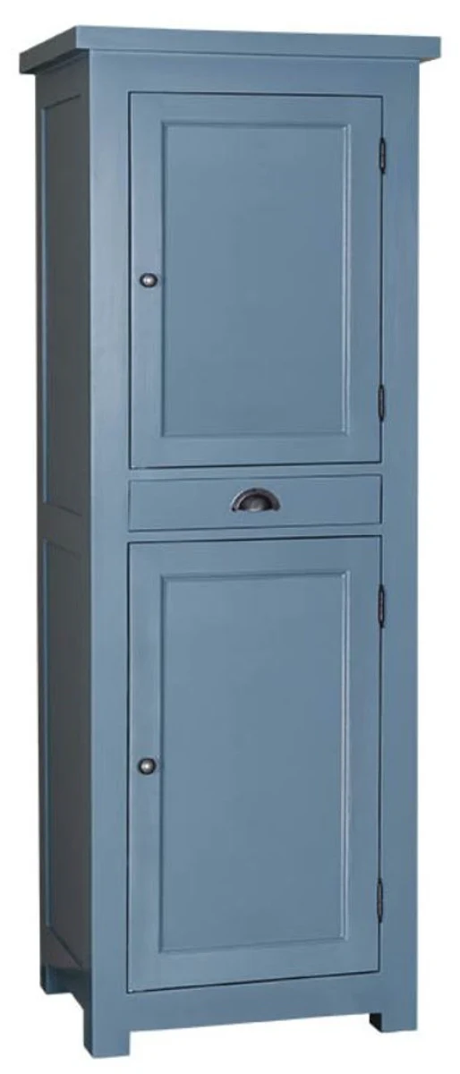 Country house style kitchen cabinet with 2 doors and drawer blue 67 x 50 x H. 180 cm - Kitchen furniture
