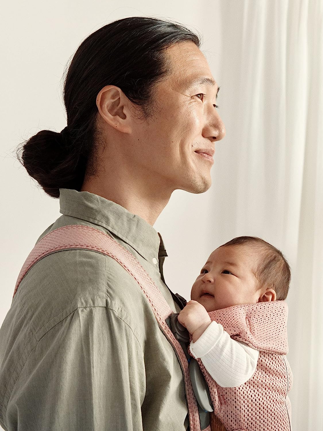 Babytrage Mini, 3D-Netz, Anthrazit/Leopard