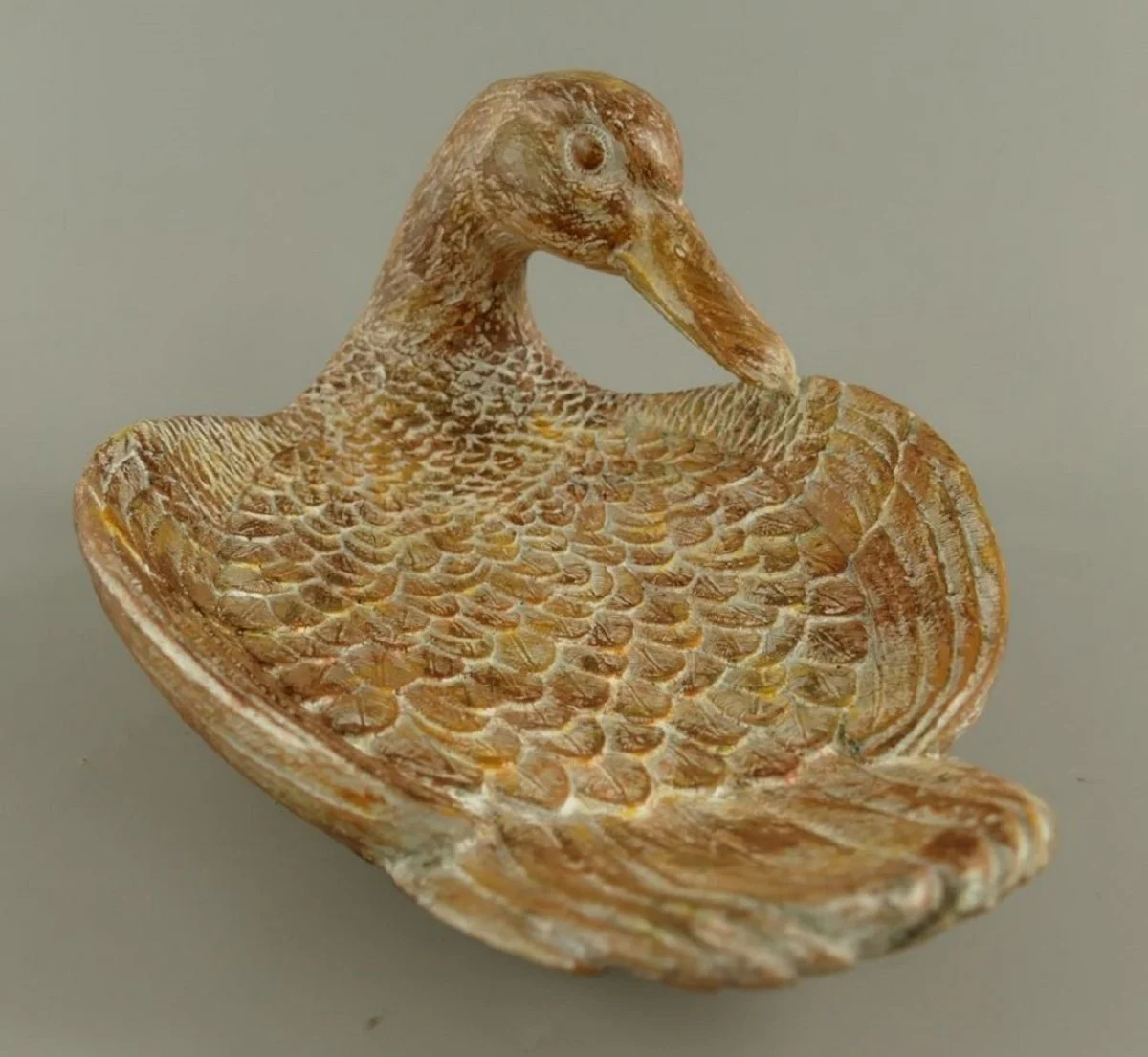 Decorative wooden bowl swan brown 38 cm - kitchen & table decoration