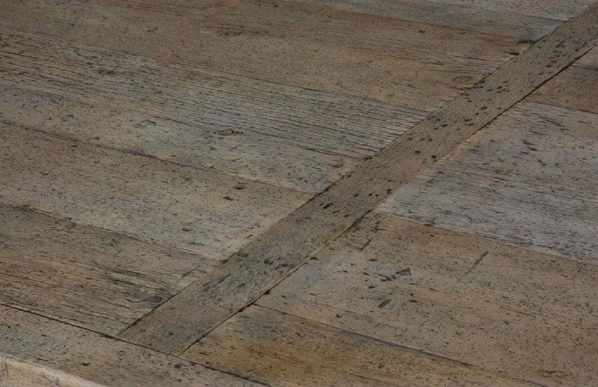 Country house style dining table brown 330 x 110 x H. 77 cm - Rustic solid wood kitchen table - Rustic solid wood dining room furniture - Country house style dining room furniture