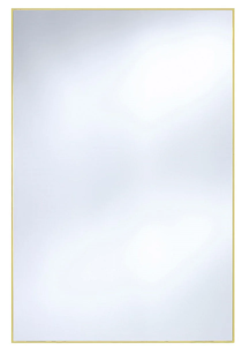 Wall mirror with matt gold aluminum frame 80 x H. 120 cm - luxury mirror