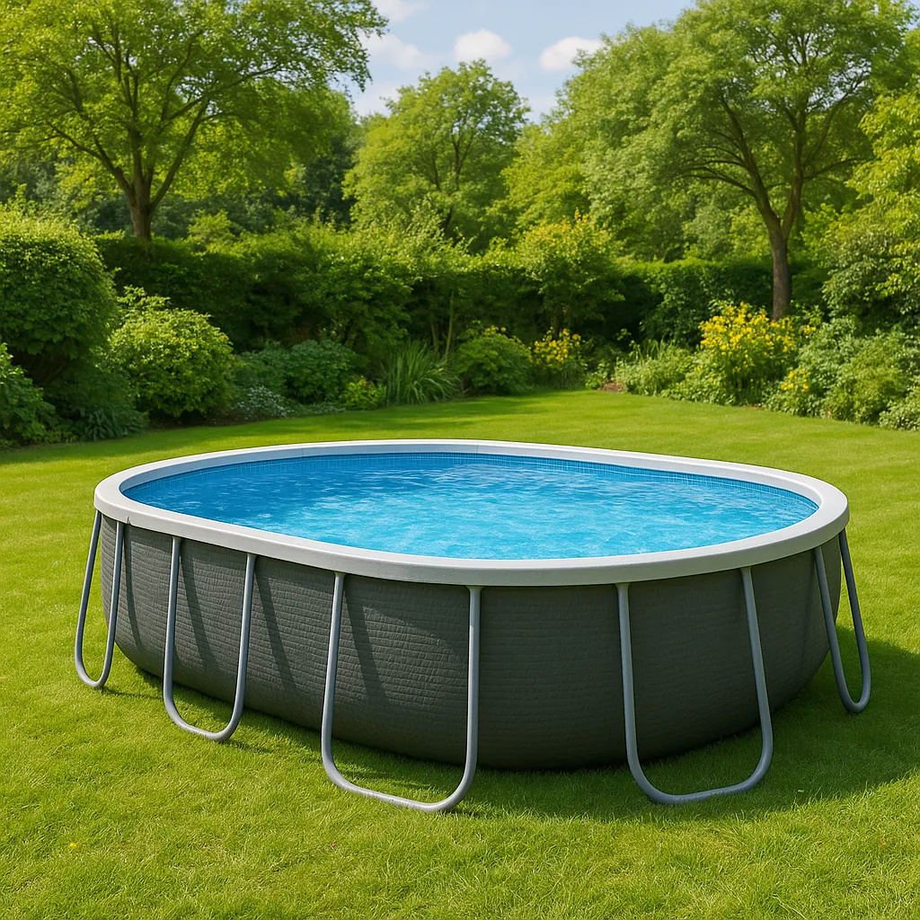 Ovales Rohrpoolbecken Oval Ja PVC- und Stahlrohrpool 488x305x107 cm qiumUes605Yb