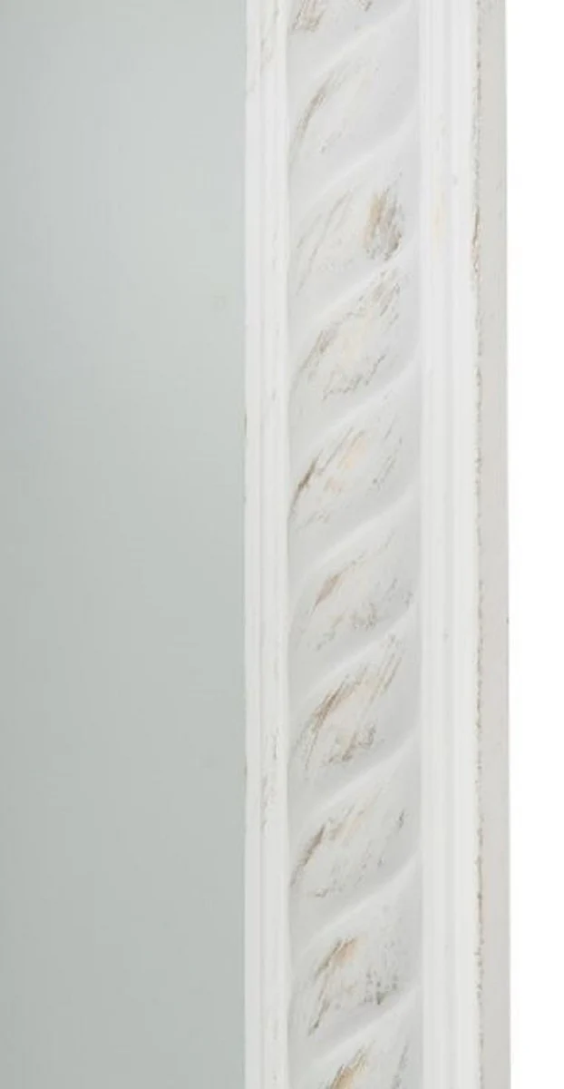 Baroque living room wall mirror antique white / gold 72 x H. 162 cm - Handmade mirror in the baroque style