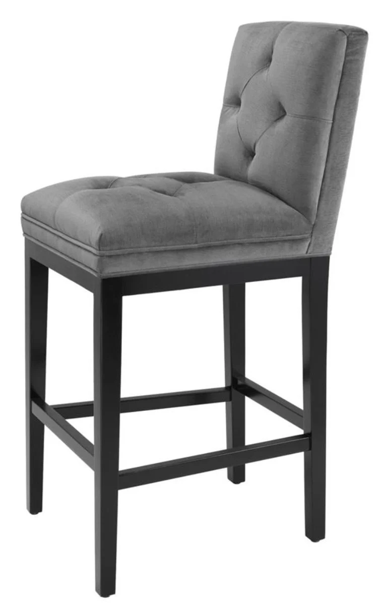Luxury bar chair dark gray / black 51 x 63 x H. 110 cm - Hotel Restaurant Club Furniture