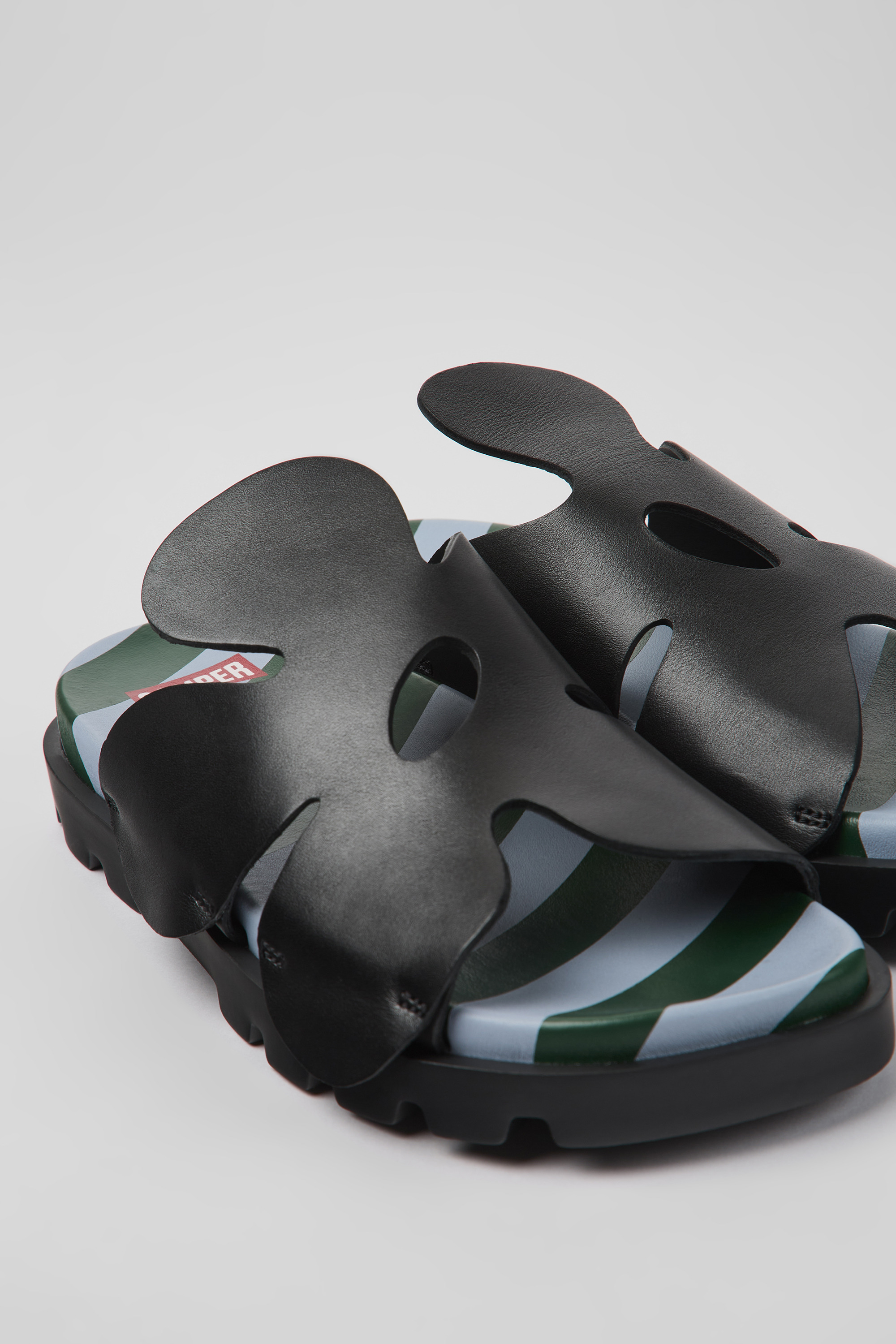 Twins - Schwarze Leder Sandalen für Damen