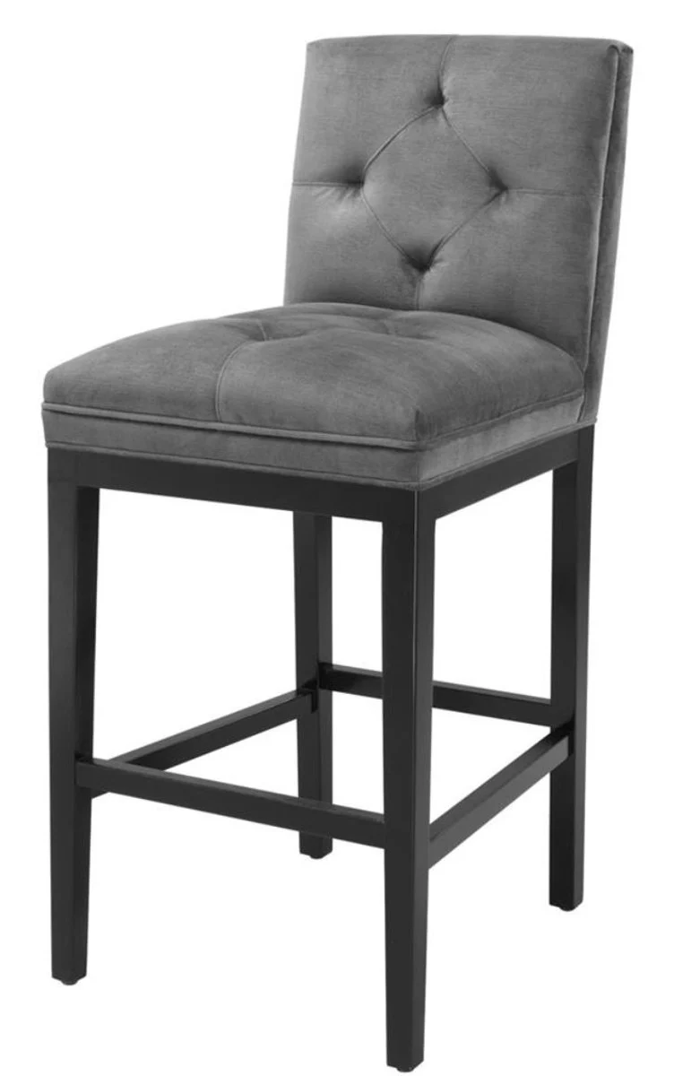 Luxury bar chair dark gray / black 51 x 63 x H. 110 cm - Hotel Restaurant Club Furniture