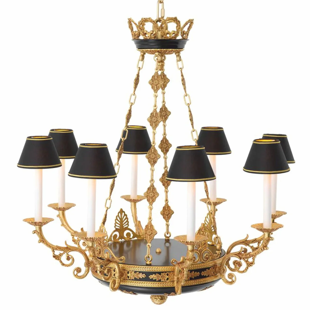 Luxury baroque chandelier antique gold / black Ø 97 x H. 99 cm - luxury quality