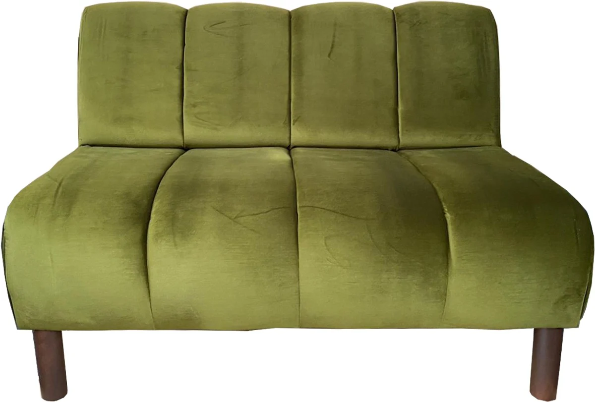 Luxury couch Old Green 121 x 75 x H. 87 cm - living room sofa with elegant velvet fabric - luxury furniture