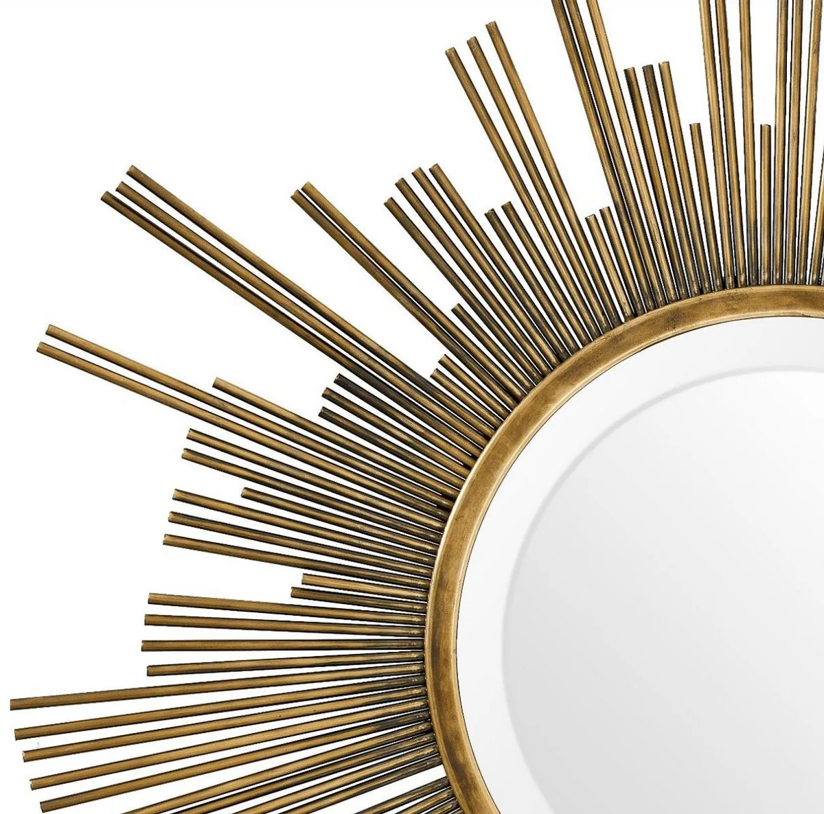 Designer mirror vintage brass Ø 82 cm - wardrobe mirror - living room mirror - luxury wall mirror