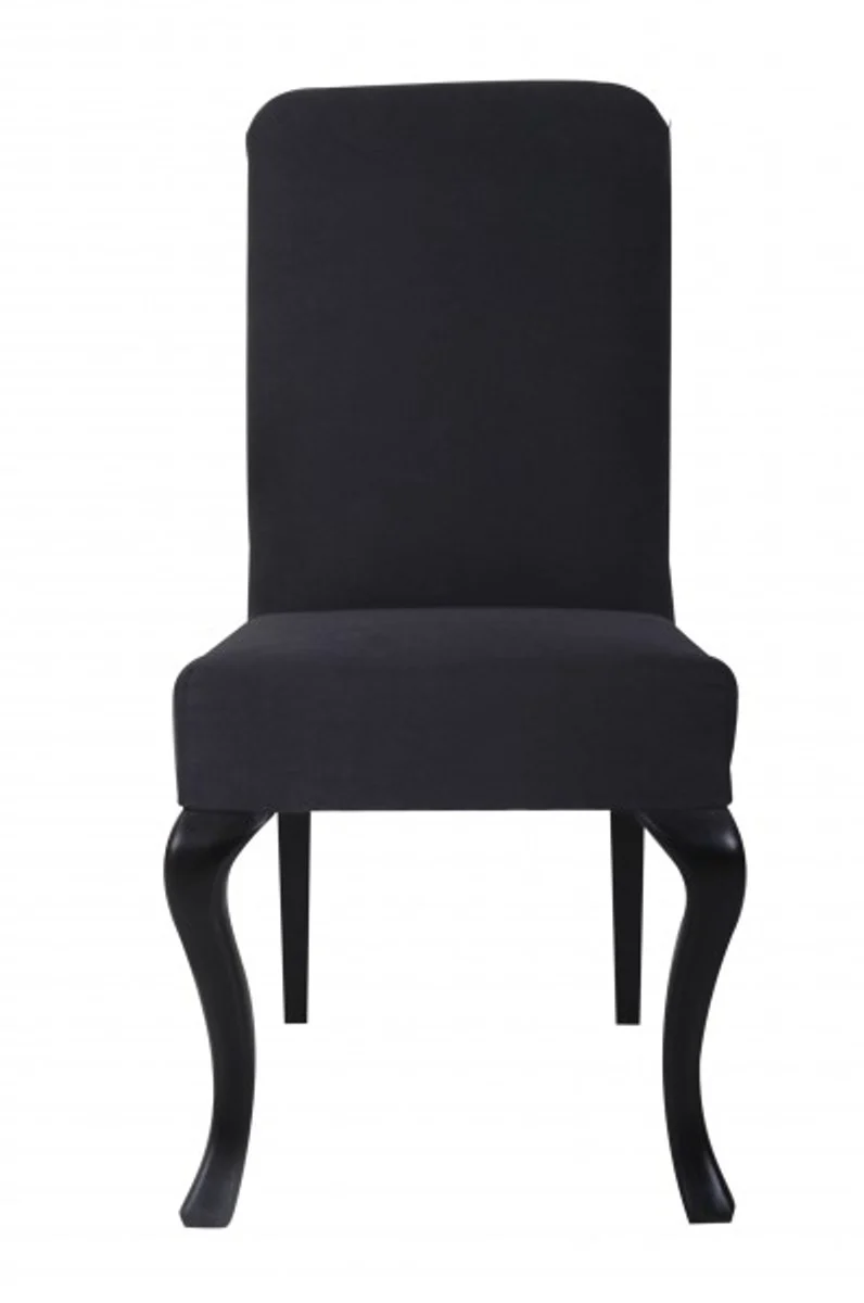Designer Baroque Dining Room Chair ModEF 231 Black/Black - Hotel Furniture - Beech Wood