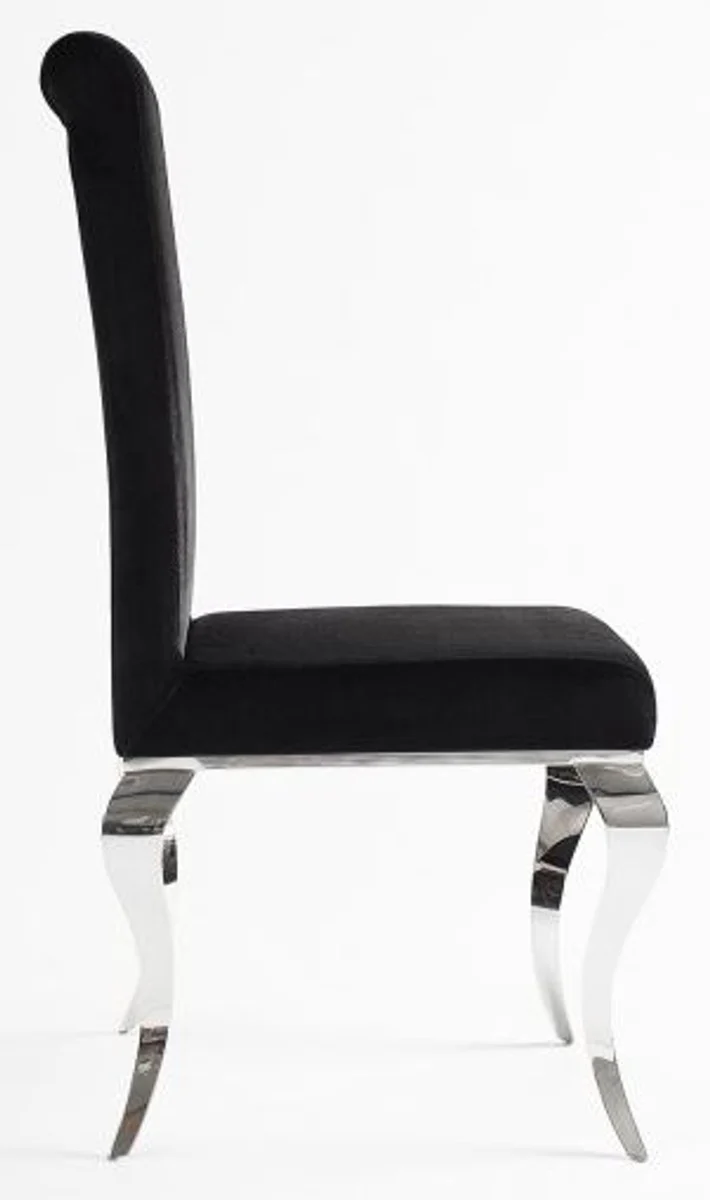 Luxury Modern Baroque Dining Chair Blue / Silver - Designer Chair